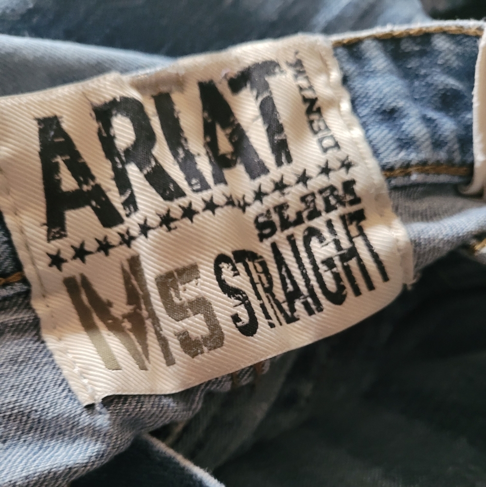 Ariat M5 Straight Slim Medium Wash Jeans 40x34 - Picture 3 of 13